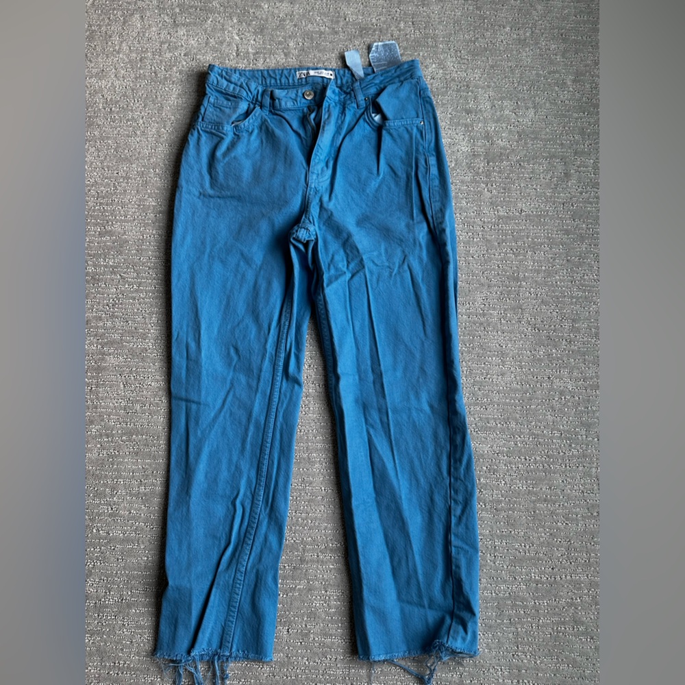 Zara women’s Vibrant Blue Chinos